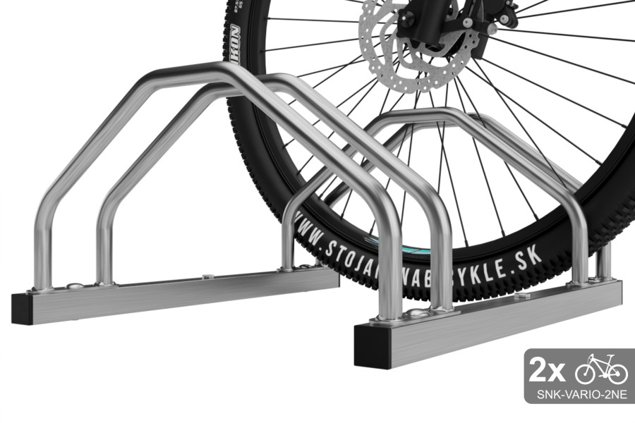 Kétoldalas, 3 személyes VARIO kerékpártartó, rozsdamentes acél