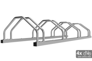 Kétoldalas kerékpártartó 4 kerékpárhoz, VARIO 4 személyes, rozsdamentes acél