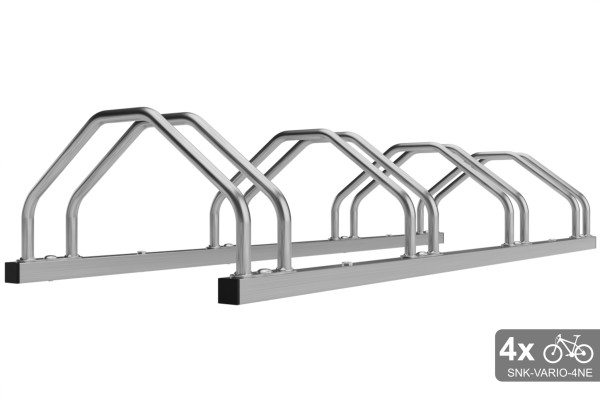 Kétoldalas kerékpártartó 4 kerékpárhoz, VARIO 4 személyes, rozsdamentes acél