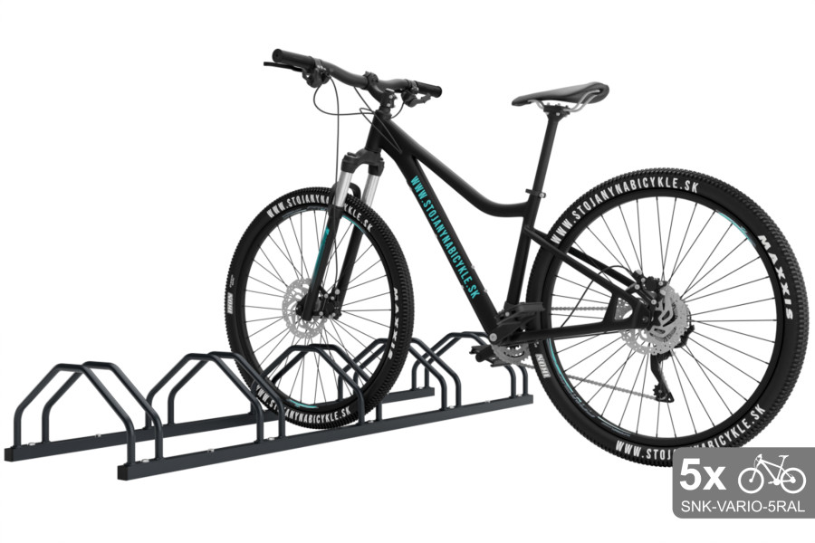 Kétoldalas kerékpártartó 5 db-hoz, VARIO 5 személyes, színes