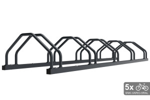 Kétoldalas kerékpártartó 5 db-hoz, VARIO 5 személyes, színes