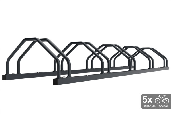 Kétoldalas kerékpártartó 5 db-hoz, VARIO 5 személyes, színes