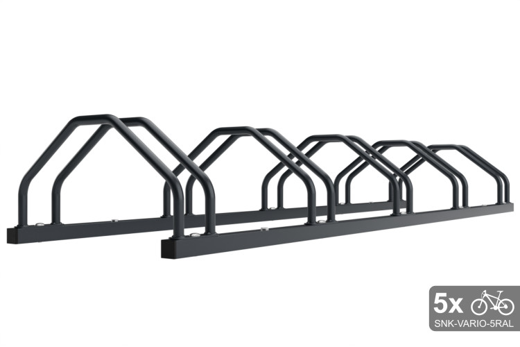 Kétoldalas kerékpártartó 5 db-hoz, VARIO 5 személyes, színes