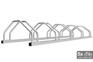 Kétoldalas, 5 kerékpáros tartó, VARIO 5 személyes, horganyzott