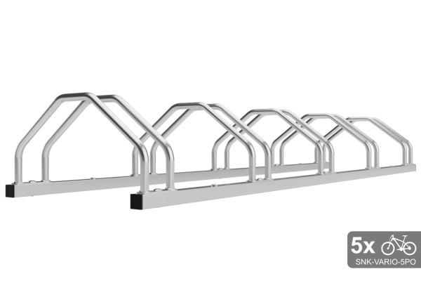 Kétoldalas, 5 kerékpáros tartó, VARIO 5 személyes, horganyzott
