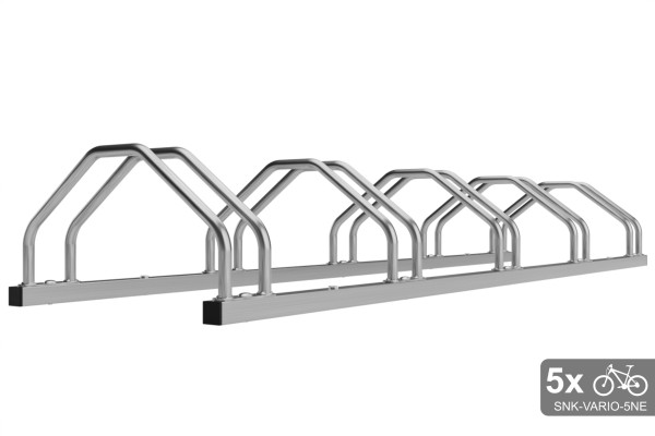 Kétoldalas kerékpártartó 5 kerékpárhoz, VARIO 5 személyes, rozsdamentes acél