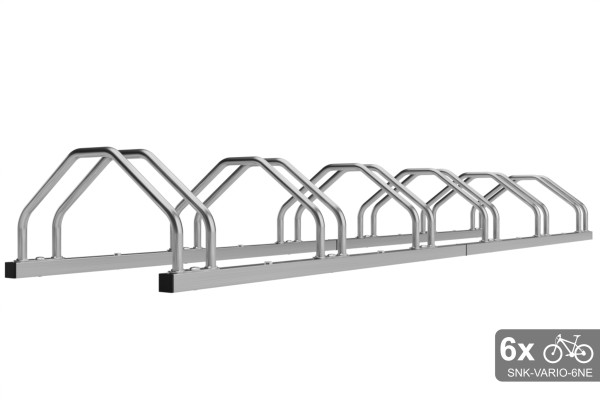 Kétoldalas kerékpártartó 6 db-os VARIO 6 személyes, rozsdamentes acél