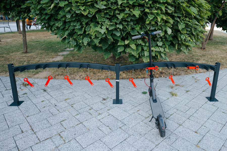 Rollertartó 10 férőhelyes, egyoldalas