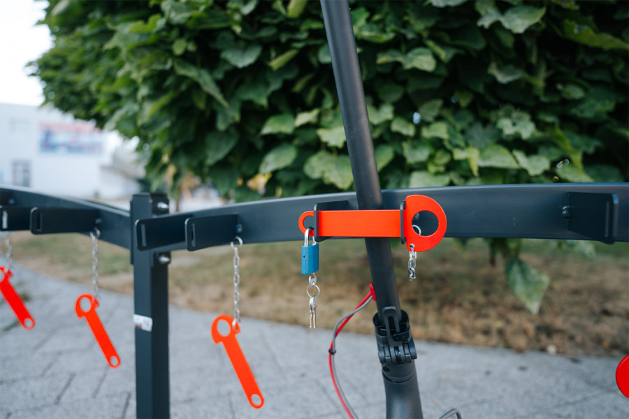 Rollertartó 10 férőhelyes, egyoldalas