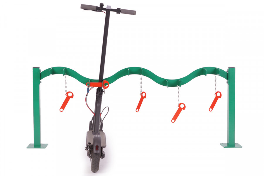 Rollertartó 5 férőhelyes, egyoldalas, színes