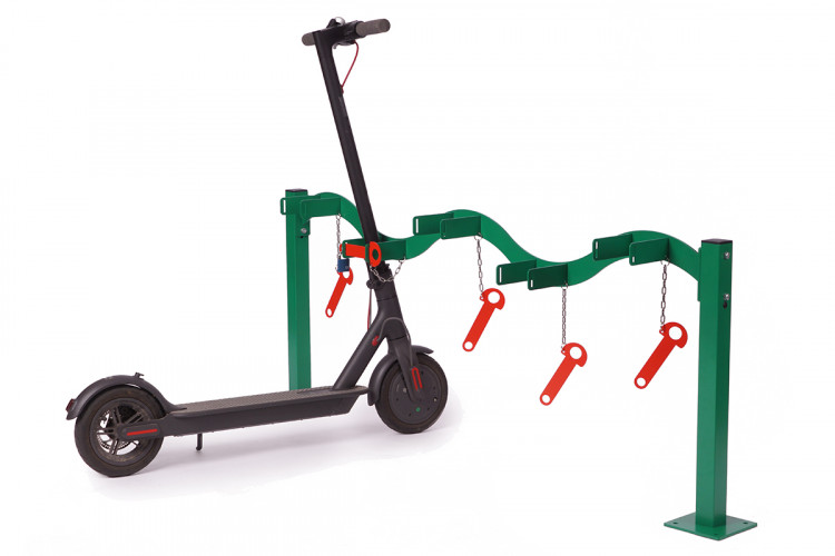 Rollertartó 5 férőhelyes, egyoldalas, színes