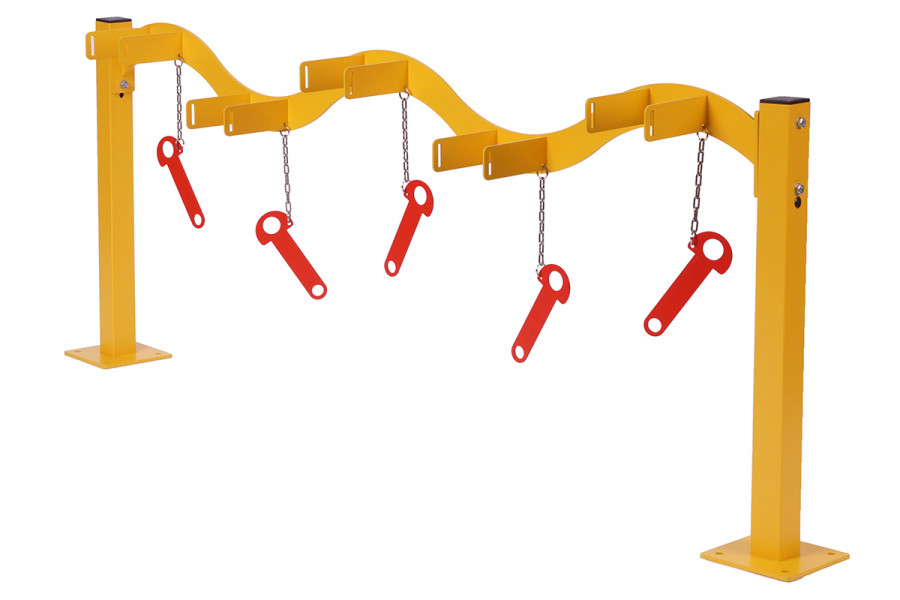 Rollertartó 5 férőhelyes, egyoldalas, színes