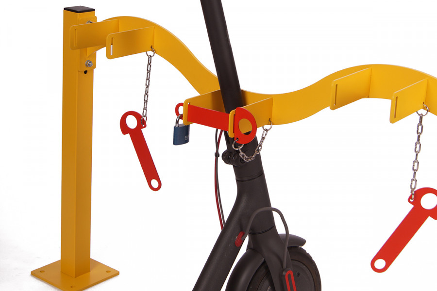 Rollertartó 5 férőhelyes, egyoldalas, színes