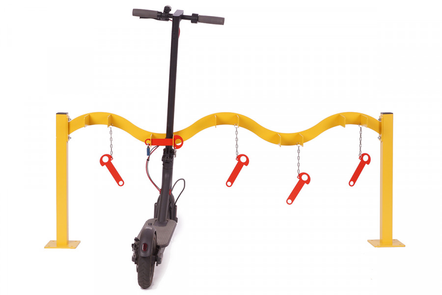 Rollertartó 5 férőhelyes, egyoldalas, színes