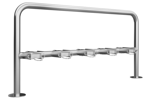 Rollertartó állvány 10 férőhelyes, kétoldalas, horganyzott