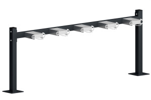 Rollertartó 5 férőhelyes, egyoldalas, színes