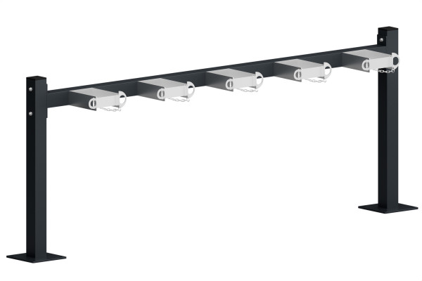 Rollertartó 5 férőhelyes, egyoldalas, színes