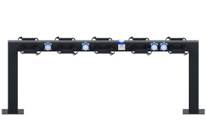 Elektromos roller állvány 10 férőhelyes, kétoldalas, színes