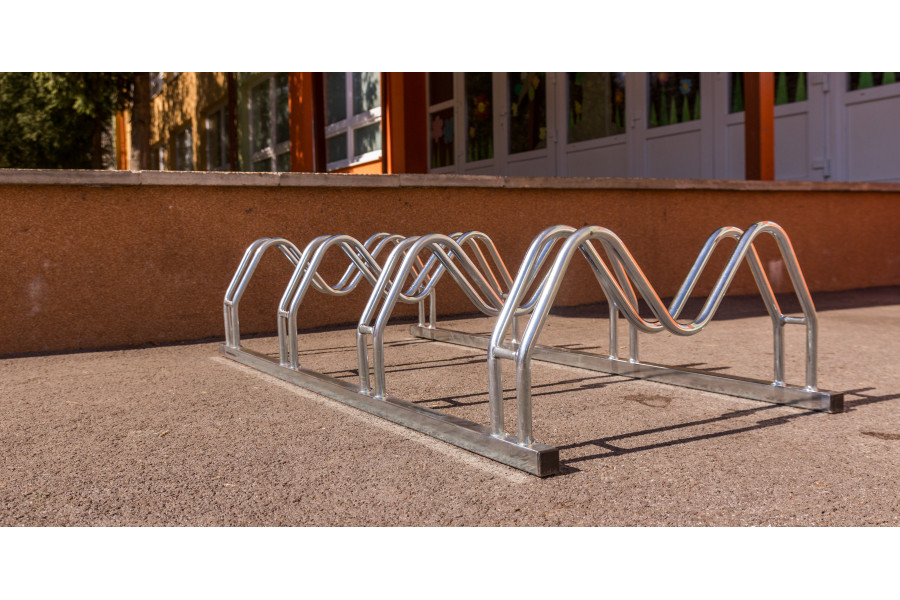 Kétoldalas, 4 kerékpáros MEGA kerékpártartó, horganyzott